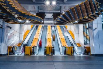 Escalators at Wynyard station