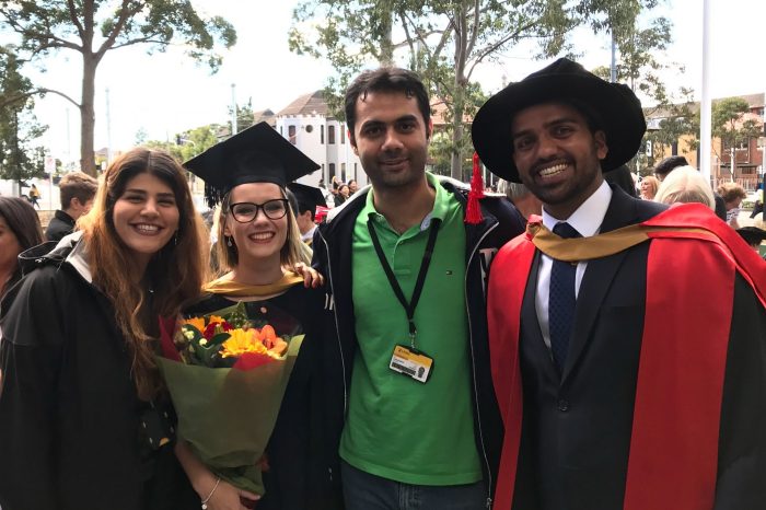Beginning and end of their PhD for Dani (who finished honours with us) and Dr Manish Sriram