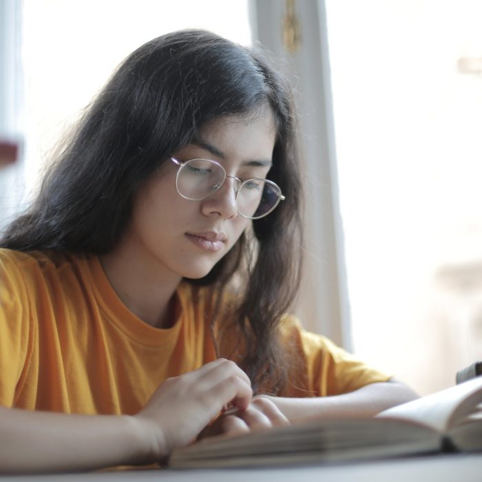 Female student with books