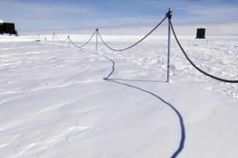 snow at the arctic research station