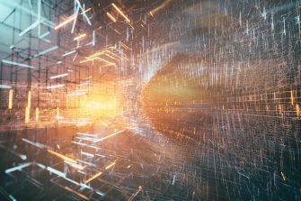 Nano technology abstract bg- 3d rendered image futuristic design. Abstract background. Particles, dataflow art.