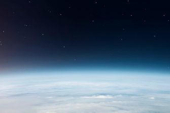 Planet earth at sunrise, seen from the space