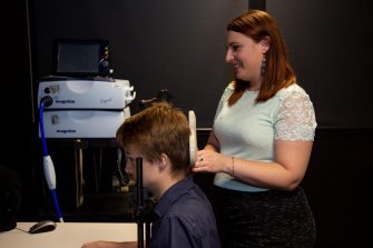 Photograph from the future mind psychology eventof multiple students discussing