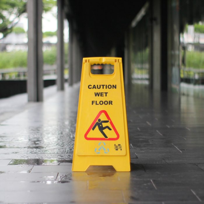 Caution wet floor sign