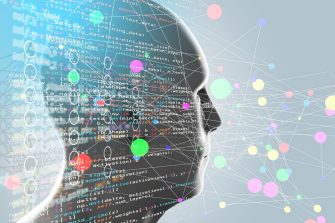 AI(Artificial Intelligence), Artificial General Intelligence (AGI) or deep learning or machine learning concept. 3D illustration.