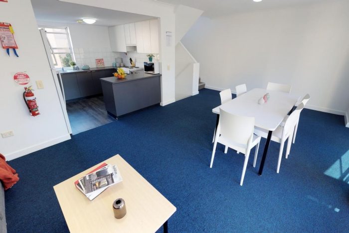 Barker Street Apartments are located on campus overlooking the lush Village Green and while most apartments are five bedroom shared living.