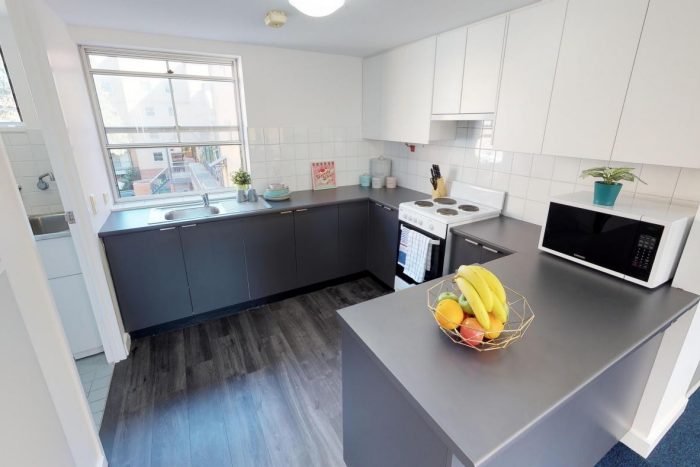 Barker Street Apartments are located on campus overlooking the lush Village Green and while most apartments are five bedroom shared living.