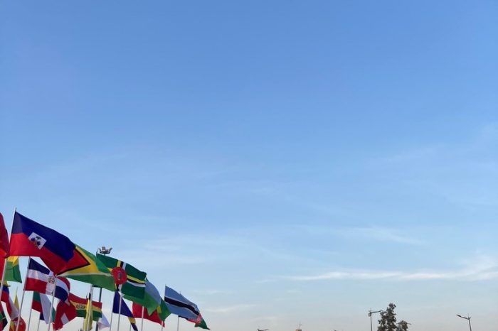 Flags of World Bank and International Monetary Fund