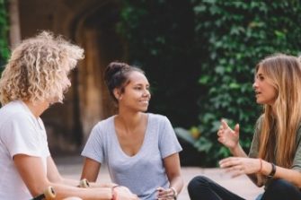 Students talking 