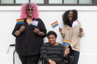 Photo of people at International Transgender Day of Visibility