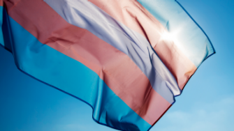 Photo of Transgender Flag flying outside