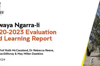  Yuwaya Ngarra-li 2020-2023 Evaluation and Learning Report