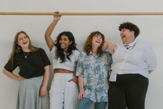 Photo of people laughing