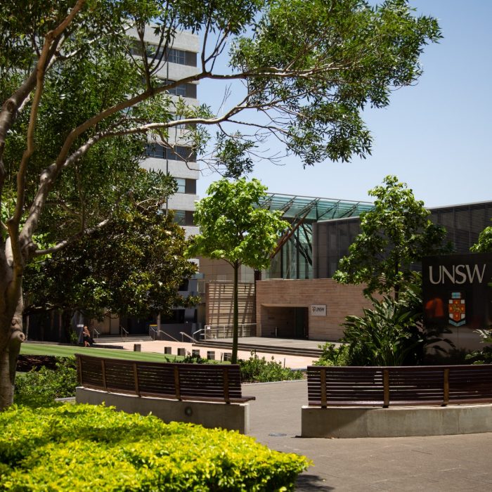 Photograph of the exterior of the general Kensinton campus this photo shows in detail some of thr nature aspects on the campus