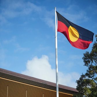 Aboriginal flag flies over the Kensington Campus