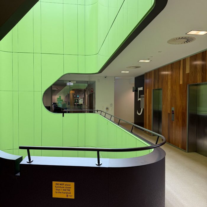 Atrium balustrades modified to meet safety standards at Lowy