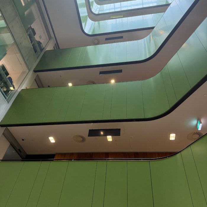 Atrium balustrades modified to meet safety standards at Lowy