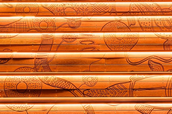 Uncle Greg Simms, with guidance by Aunty Marjorie Dixon and Uncle Assen Timbery and interpretations by Danièle Hromek and Samantha Rich – Guruwaal