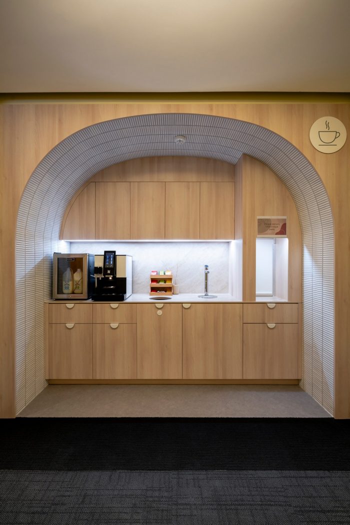 Close up of the coffee station