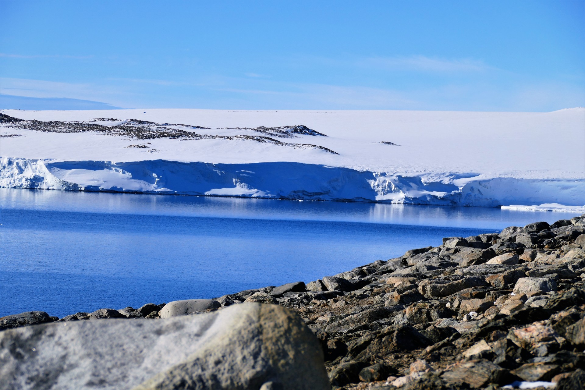 Mitchell Peninsula with a view downslope towards the ocean.
