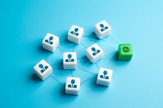 Increasing team efficiency by implementing artificial intelligence. Contacting all company participants at once. Communication and automation enhance workplace productivity.