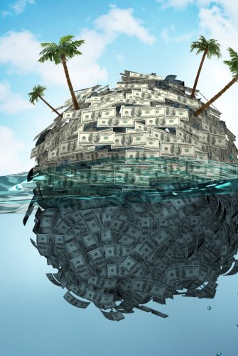 Offshore accounts concept  - 3d rendering
