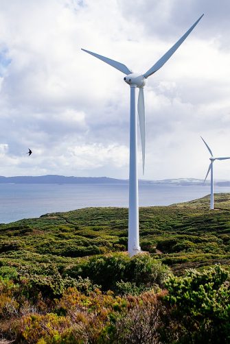 Wind turbines at the Albany Wind Farm, Western Australia