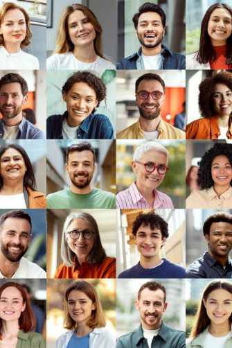 Young professional businesswoman holding her laptop outside while walking near modern business center. Business lifestyle concept