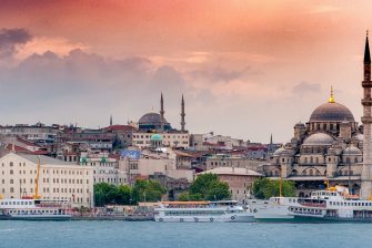 A view of Istanbul across the river