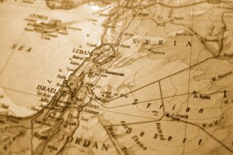 Map of Israel and surrounding land