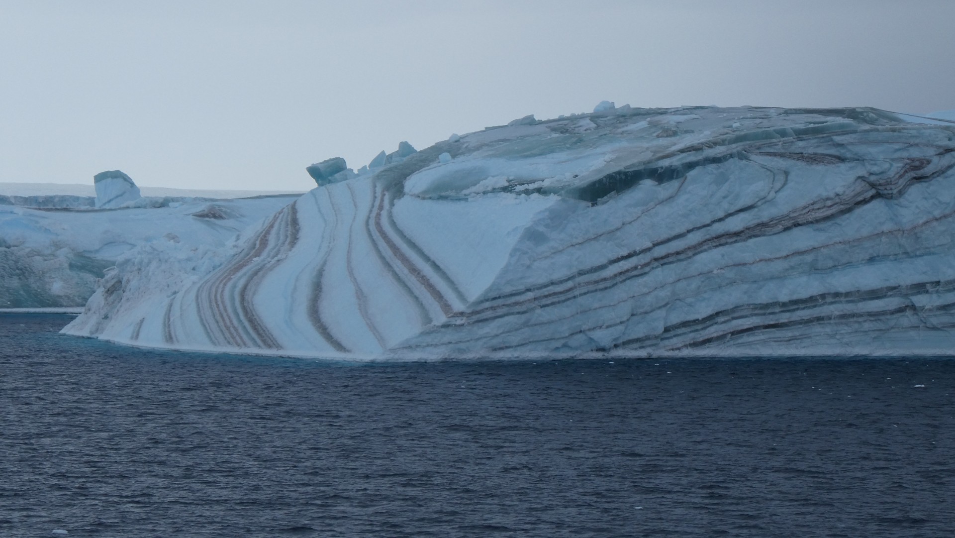 A striped iceberg