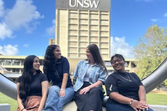 Harsheen Purewal, Rifah Tamanna, Maxience Williams and Jennifer Amponsah attended the NSW Higher Education Strategy launch at UNSW and met The Hon Steve Whan, NSW Minister for Skills, TAFE and Tertiary Education.