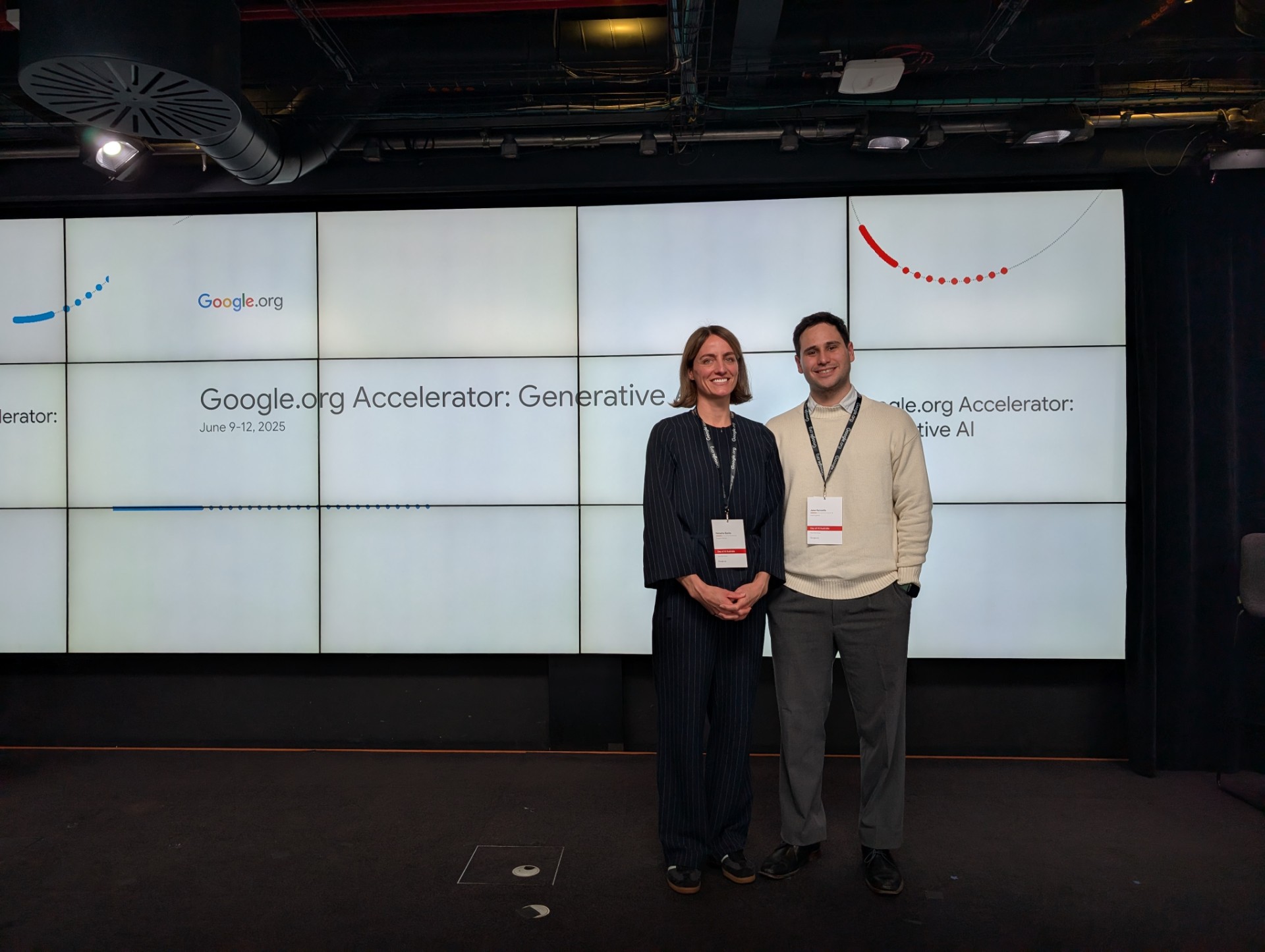 Day of AI Australia program director Natasha Banks and Co-Head of the Computing and Education research group at UNSW Dr Jake Renzella