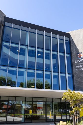 A building with UNSW branding.