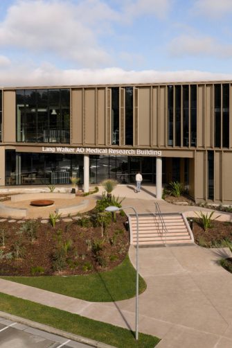Elevated shot of the Lang Walker AO Medical Research Building
