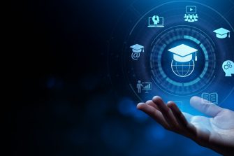 E-learning Online education Webinar Training  Seminar Personal development concept.