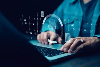 Deepfake concept, facial tracking