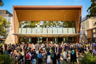 UNSW Clancy Auditorium with parents and graduates