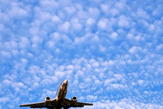 aeroplane in the sky