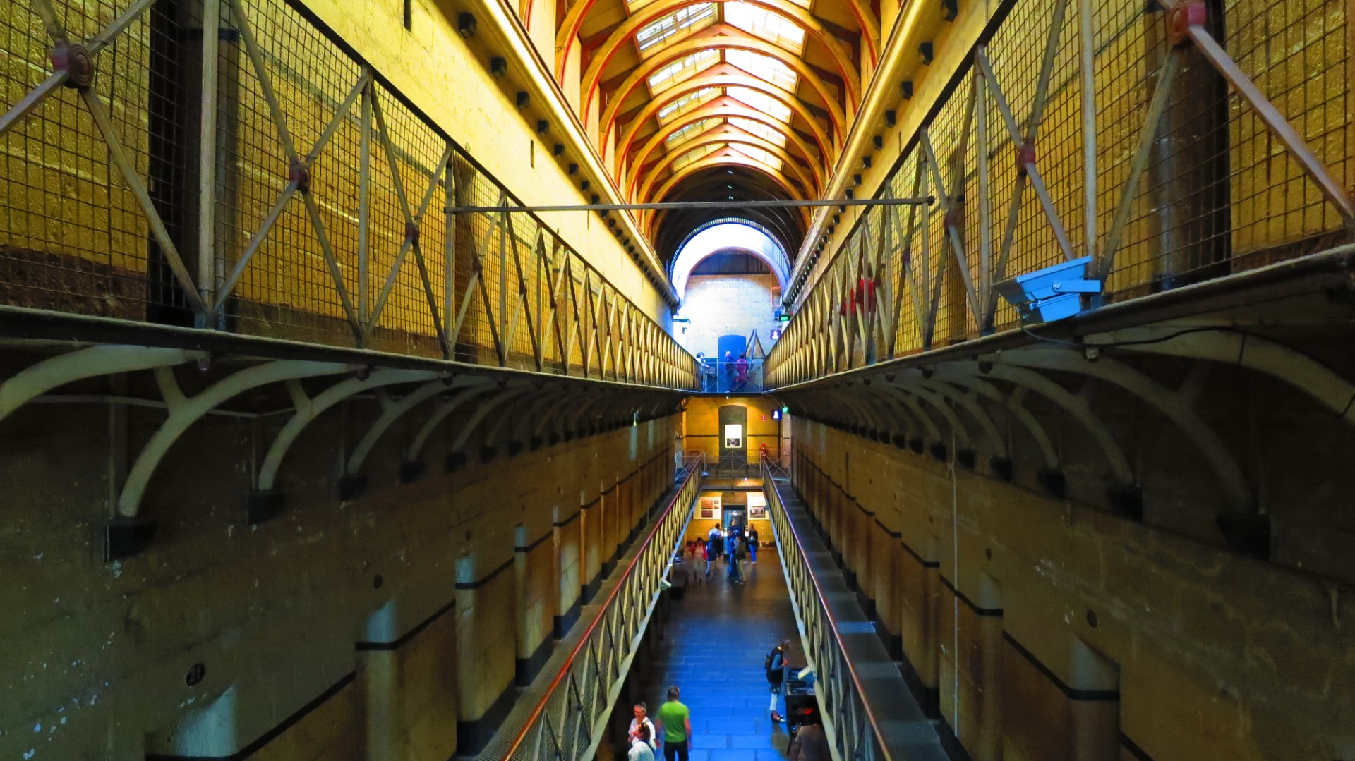 Catwalks in a jail or gaol or prison