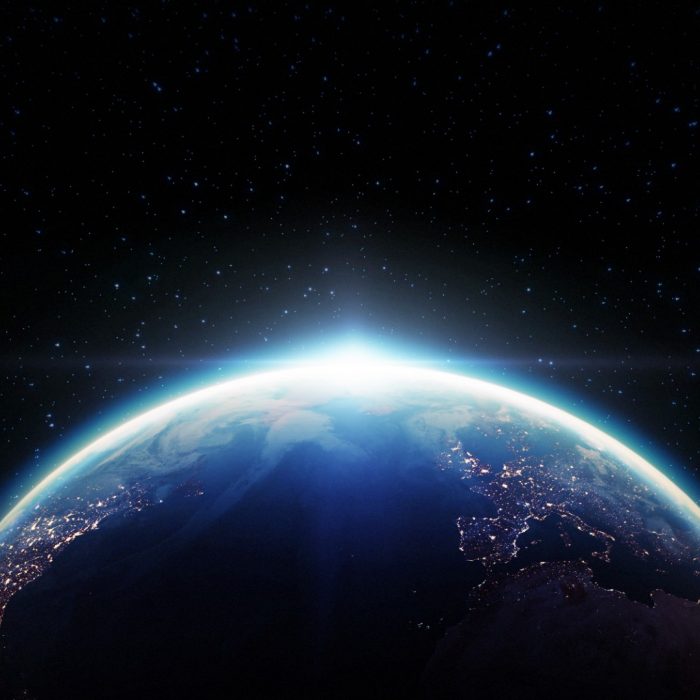 High-Resolution Planet Earth view. The World Globe from Space in a star field showing the terrain and clouds. Elements of this image are furnished by NASA