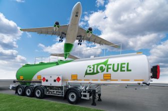 Biofuel barrel at airport