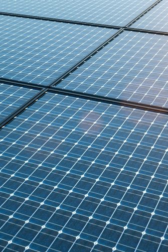 illustration of a modern perovskite high performance solar cell module for high efficient photon recycling