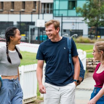 Group of students talking