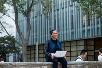 Group and single pictures of people taken across the UNSW campus