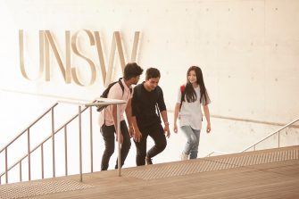 Students walking at Kensington campus
