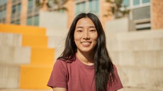 Female student at the UNSW campus Kensington
