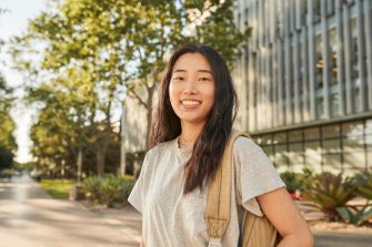Female student at the UNSW campus Kensington

