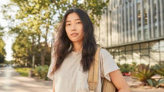 Female student at the UNSW campus Kensington
