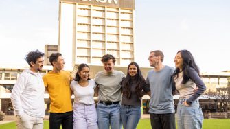 Students gathering at UNSW Sydney Kensington campus